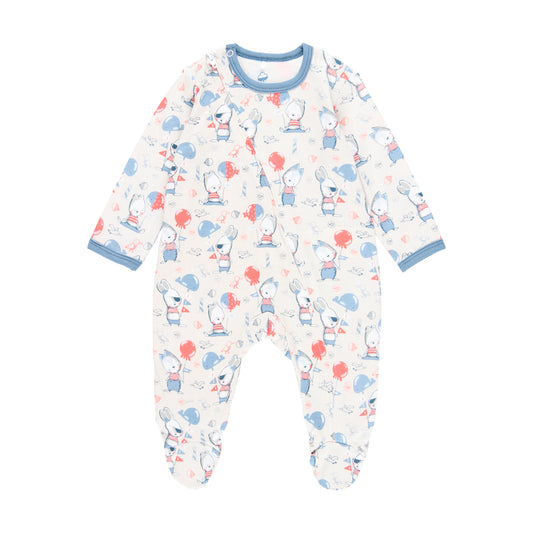 Pijama Boboli Conejitos Azul Coral
