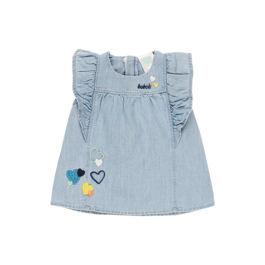 Vestido con Calzon Boboli Corazones Denim