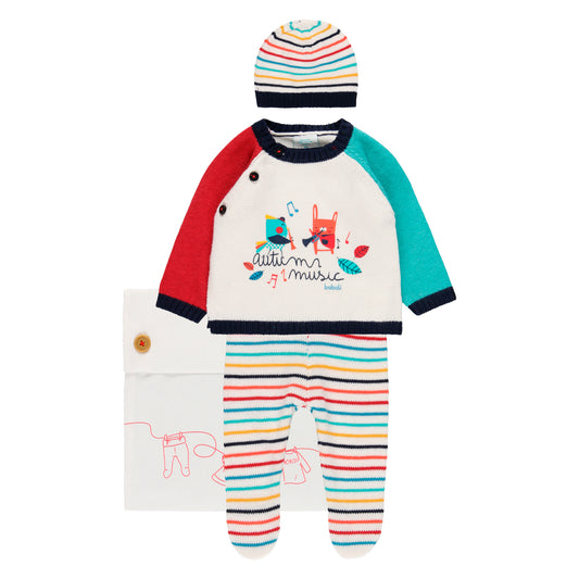 Pijama Tejida Boboli Pajaro Rojo