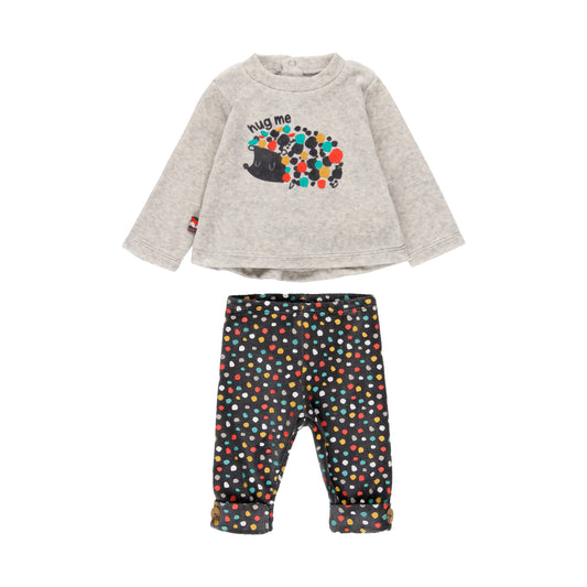 Conjunto Terciopelo Boboli Topos de Colores