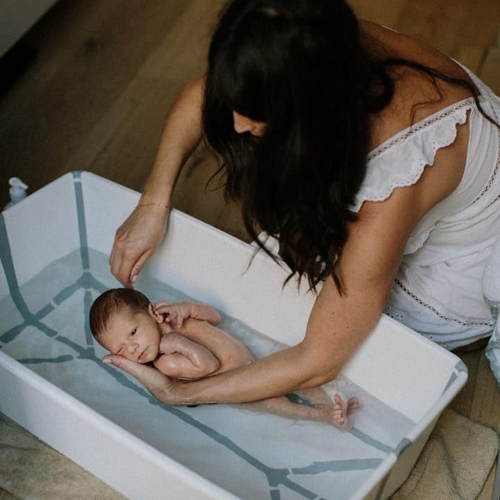 Combo Bañera Flexibath Stokke Transparente Verde – BabyStation