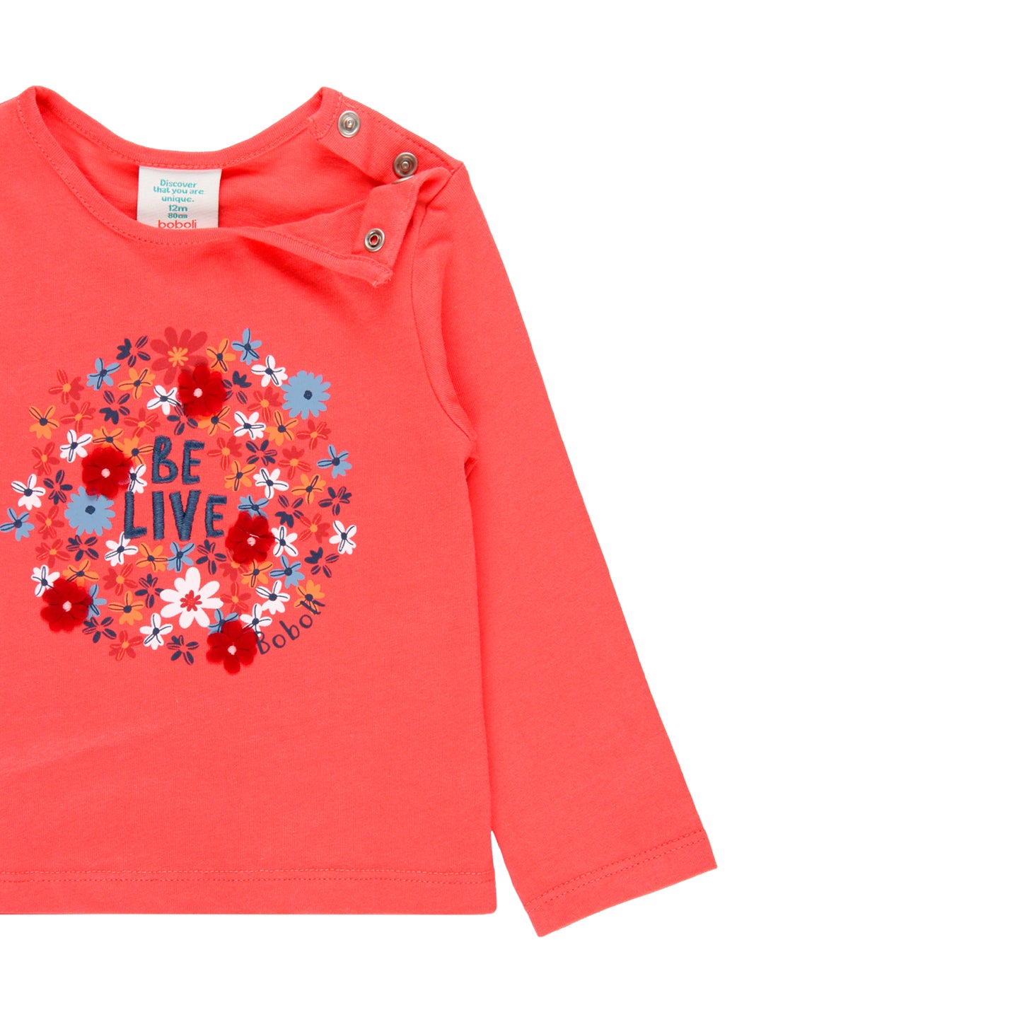 Camiseta Boboli Flores Coral