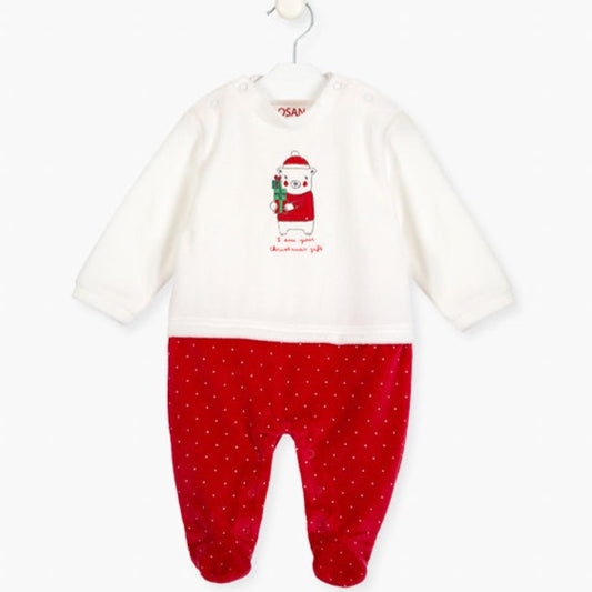 Pijama Losan Oso Navidad Rojo