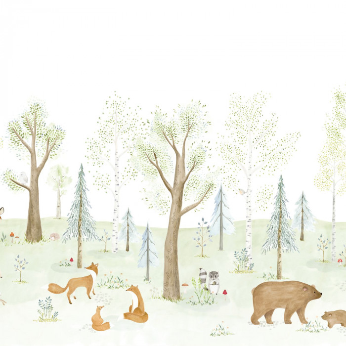 Decoración, Papel tapiz, Once Upon a Time, THE ENCHANTED FOREST WITH BEAR