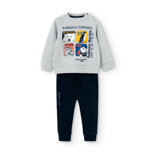 Conjunto Boboli Oso Polar Gris