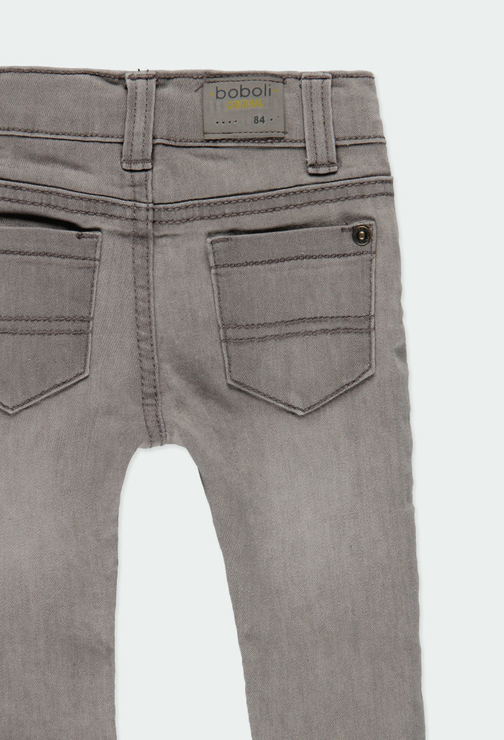 Pantalón denim elástico Boboli Gris
