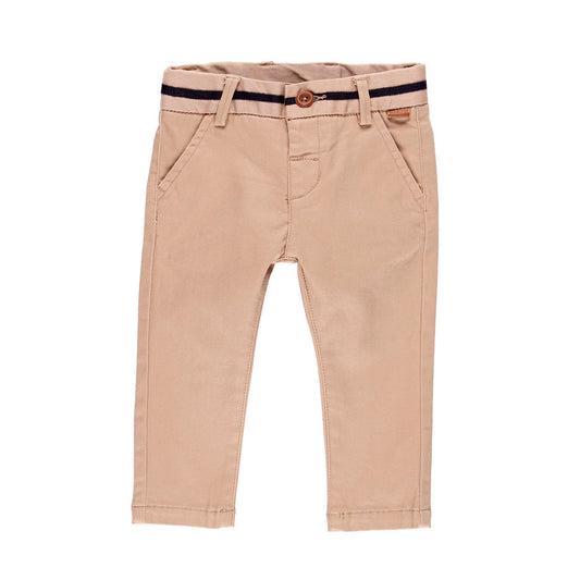 Pantalón sarga elástica Boboli Camel