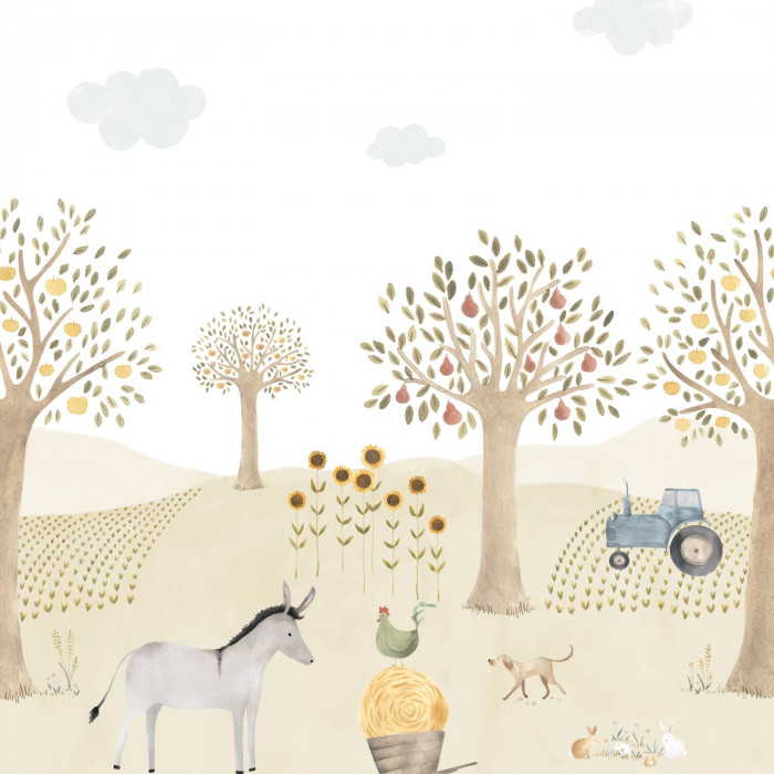 Decoración, Papel tapiz, Once Upon a Time, THE FARM ADVENTURES WITH DONKEY