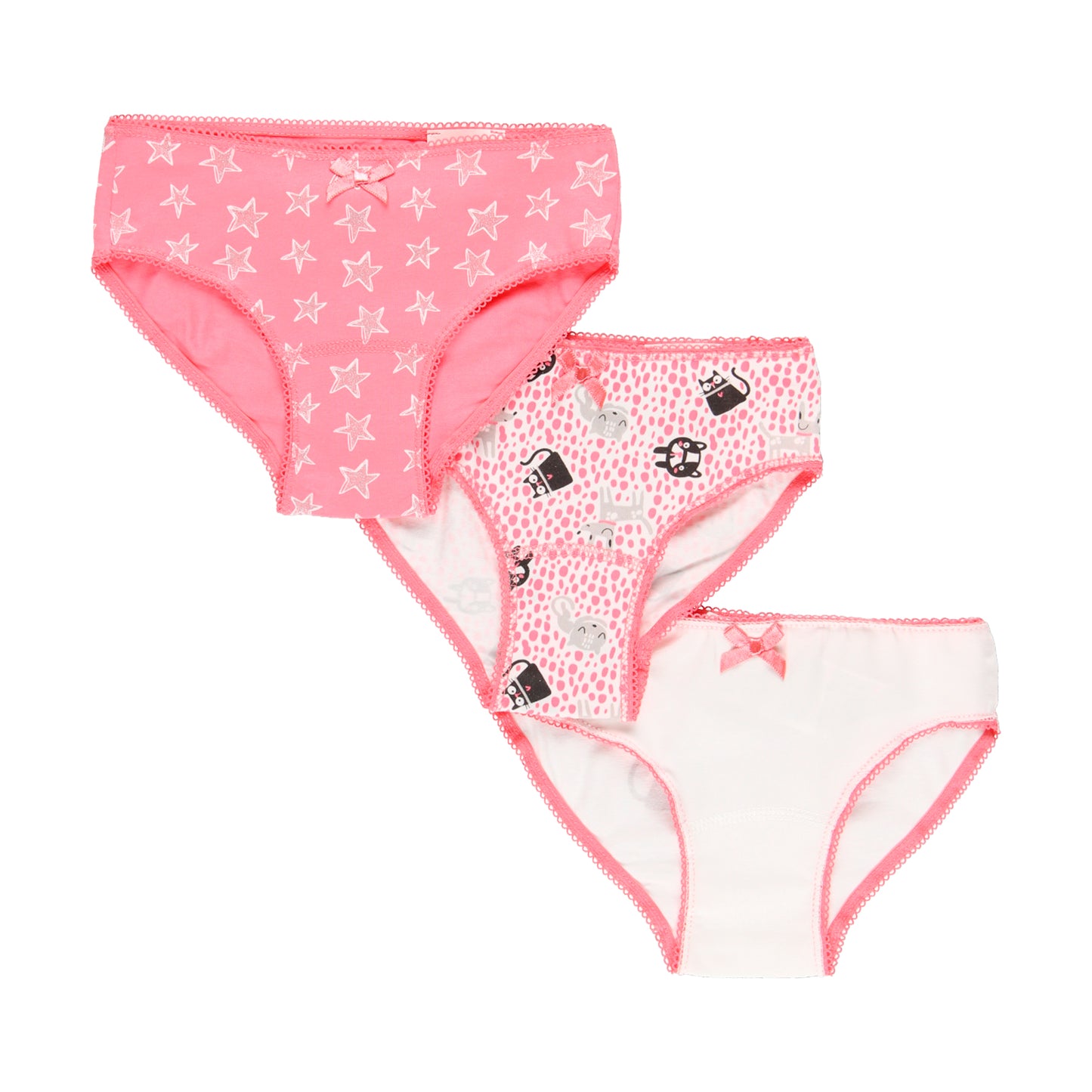 Pack 3 Calzones Boboli Estrellas Rosa