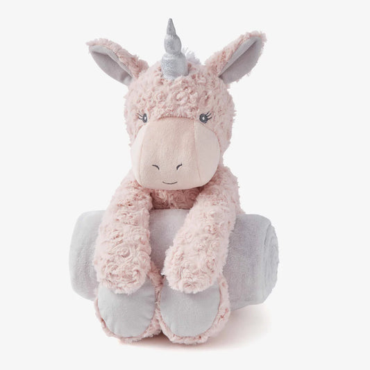 Muñeco con cobija Elegant Baby Unicornio rosa