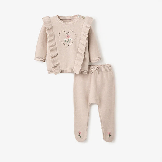 Conjunto Tejido Elegant Baby Corazon