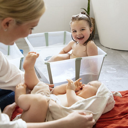 LÄTTSAM Bañera para bebé, blanco/verde - IKEA Colombia