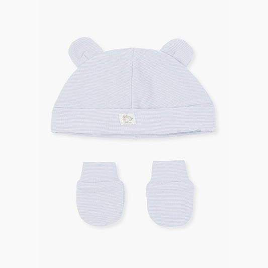 Gorrito con Orejas y guantes Losan Celeste
