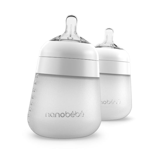 Set de 2 Biberones Flexy Nanobebe Blanco 270ml
